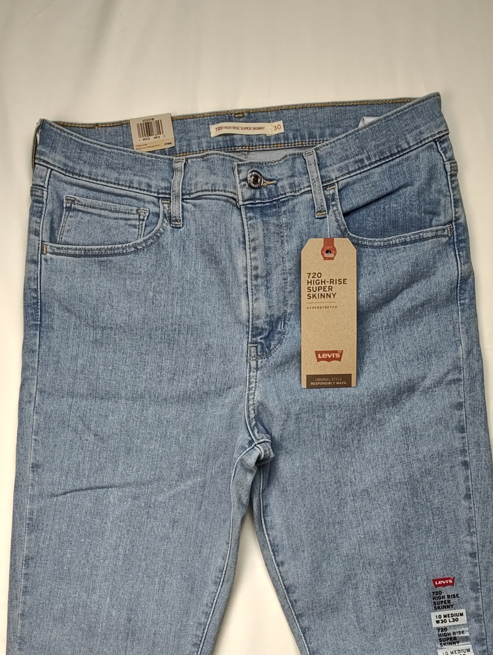 Levi's Light Blue High-Rise Super Skinny Jeans Women's Size 10 medium
